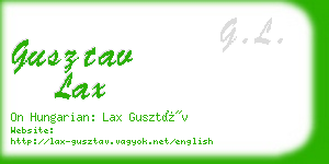 gusztav lax business card